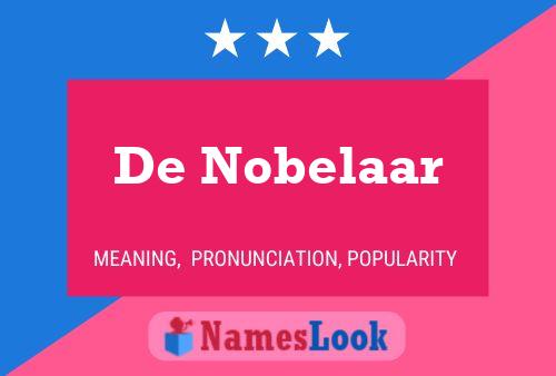 De Nobelaar Namensposter