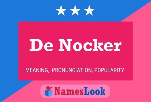 De Nocker Namensposter