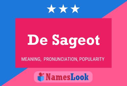 De Sageot Namensposter