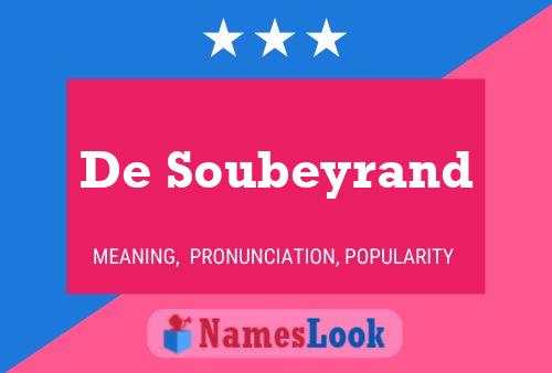 De Soubeyrand Namensposter