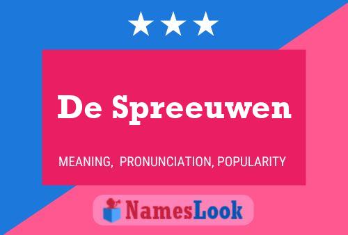 De Spreeuwen Namensposter