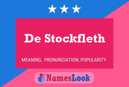 De Stockfleth Namensposter