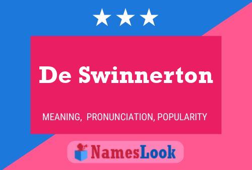 De Swinnerton Namensposter