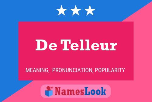 De Telleur Namensposter