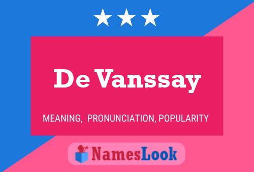 De Vanssay Namensposter