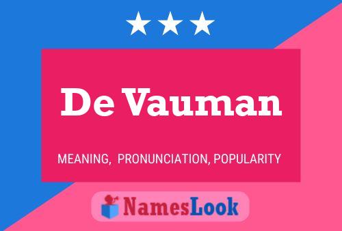 De Vauman Namensposter