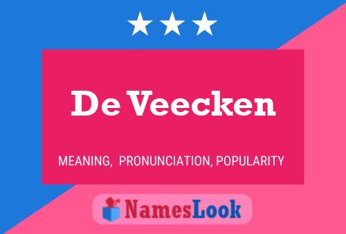 De Veecken Namensposter