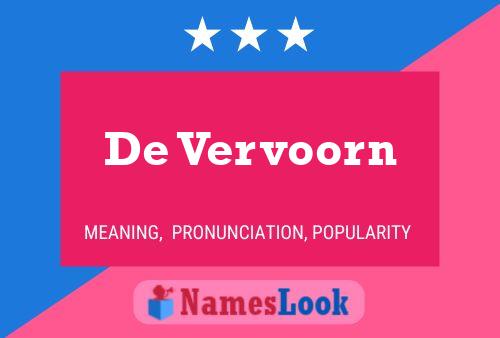 De Vervoorn Namensposter