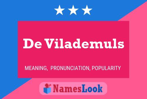 De Vilademuls Namensposter