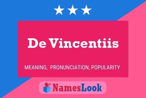 De Vincentiis Namensposter