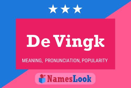 De Vingk Namensposter