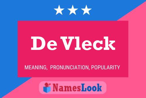 De Vleck Namensposter