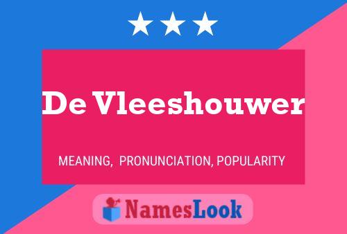 De Vleeshouwer Namensposter