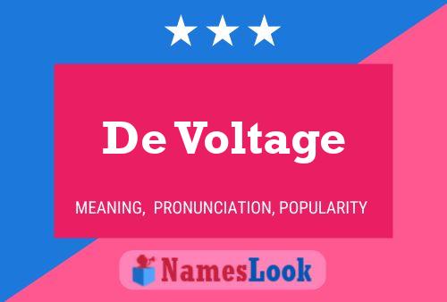 De Voltage Namensposter