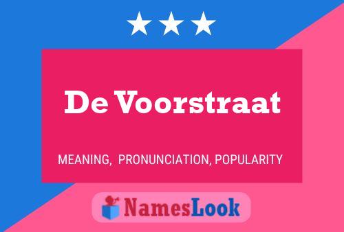 De Voorstraat Namensposter