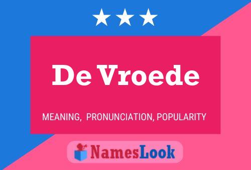 De Vroede Namensposter