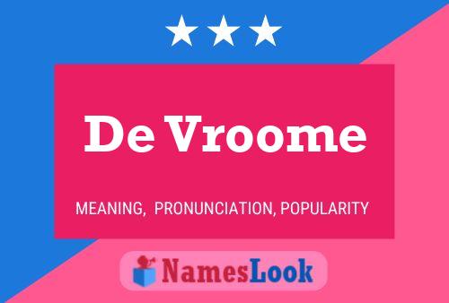 De Vroome Namensposter