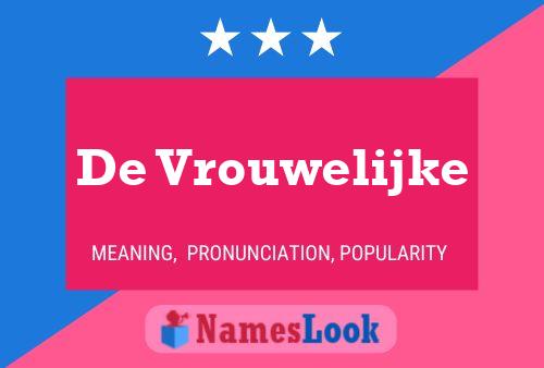 De Vrouwelijke Namensposter