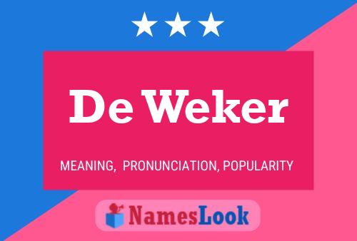 De Weker Namensposter