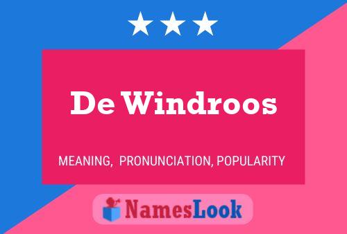 De Windroos Namensposter