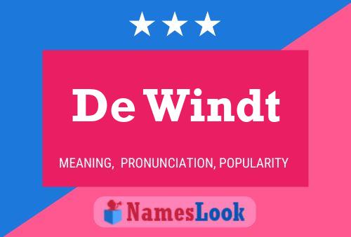 De Windt Namensposter