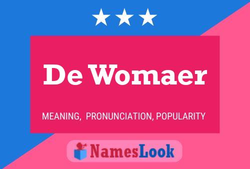 De Womaer Namensposter