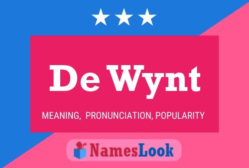 De Wynt Namensposter