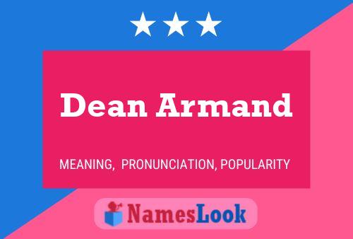 Dean Armand Namensposter