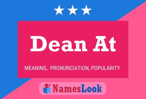 Dean At Namensposter