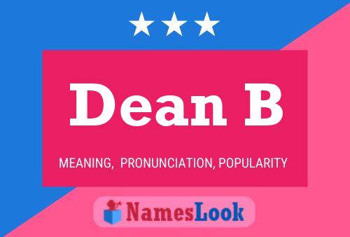 Dean B Namensposter