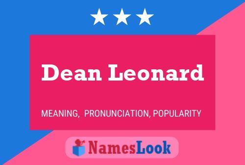 Dean Leonard Namensposter