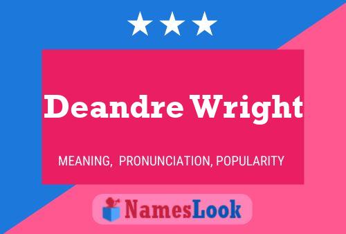 Deandre Wright Namensposter