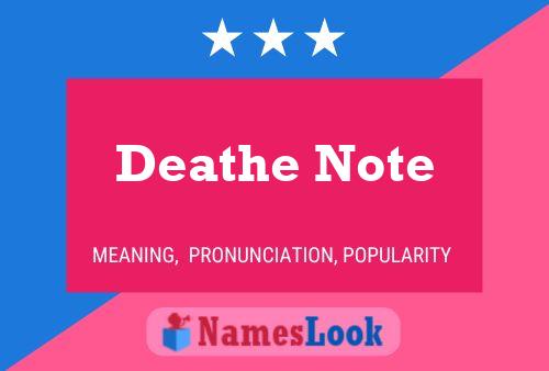 Deathe Note Namensposter