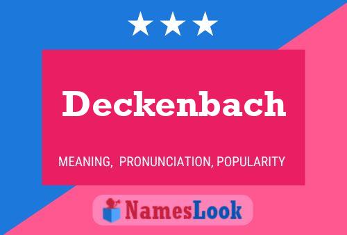 Deckenbach Namensposter