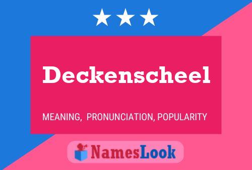 Deckenscheel Namensposter