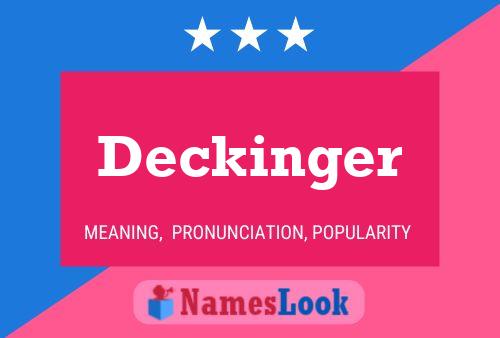 Deckinger Namensposter