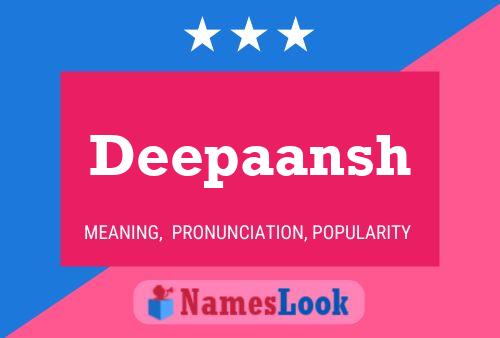 Deepaansh Namensposter