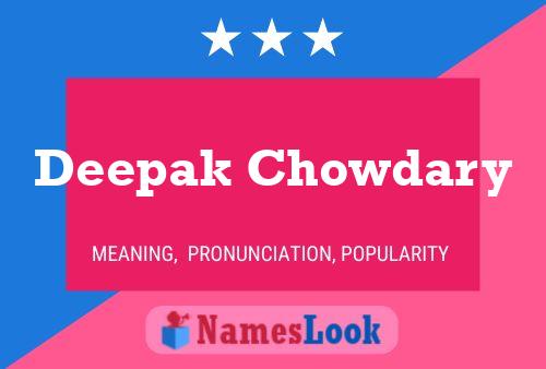 Deepak Chowdary Namensposter