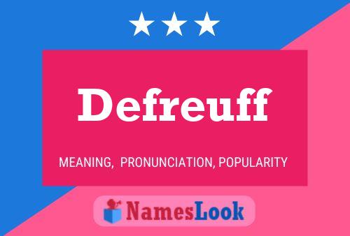 Defreuff Namensposter