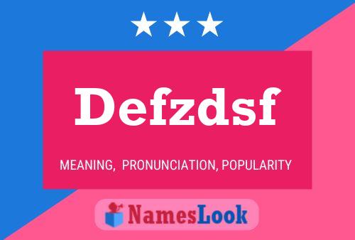 Defzdsf Namensposter