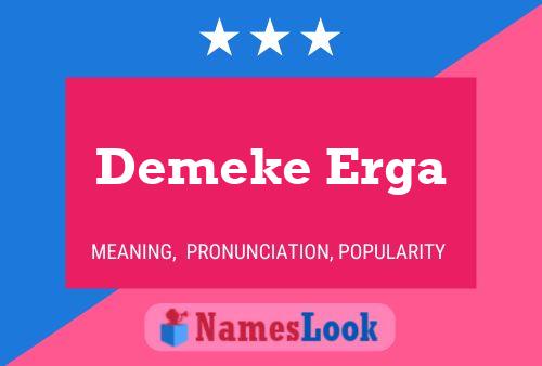 Demeke Erga Namensposter