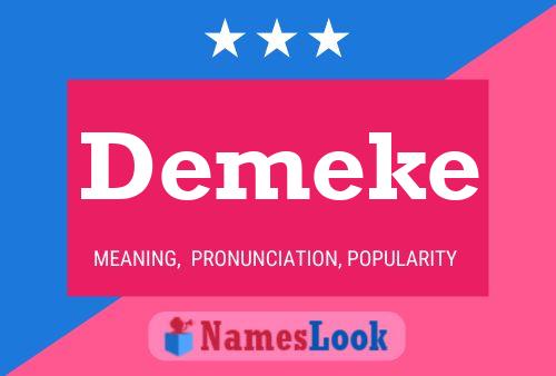 Demeke Namensposter