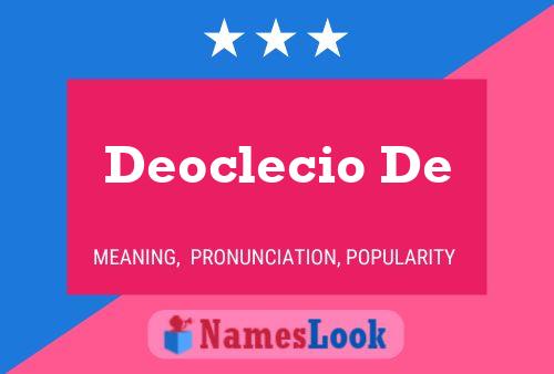 Deoclecio De Namensposter