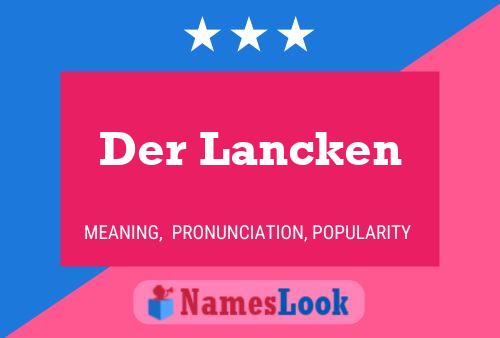 Der Lancken Namensposter