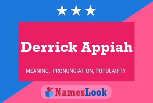 Derrick Appiah Namensposter