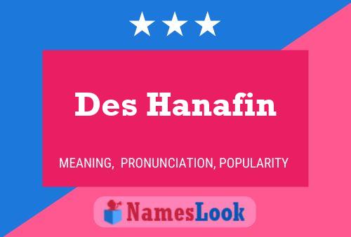 Des Hanafin Namensposter