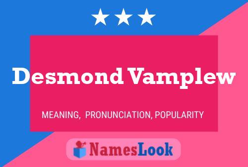 Desmond Vamplew Namensposter