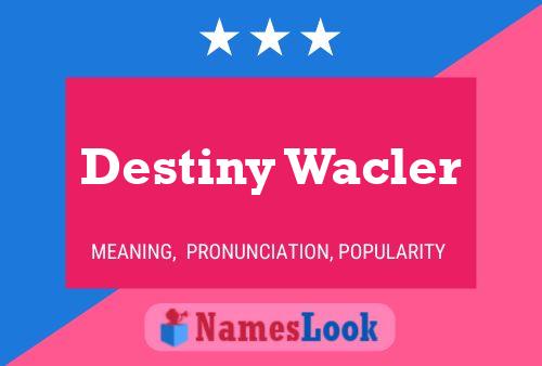 Destiny Wacler Namensposter