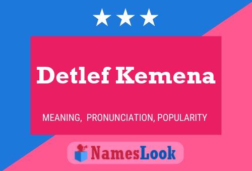 Detlef Kemena Namensposter