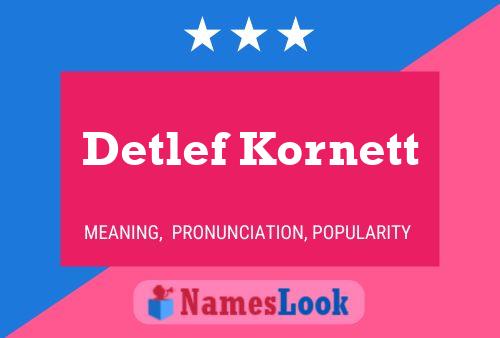 Detlef Kornett Namensposter